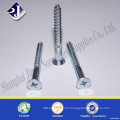 Din7997 countersunk flat head wood screw with zinc